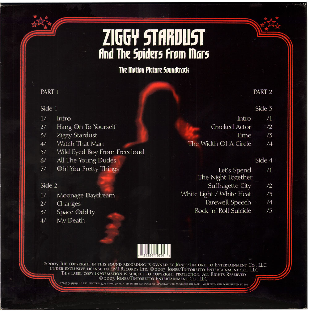 Ziggy Stardust And The Spiders From Mars The Motion Picture Soundtrack 30th Anniversary 2lp 9277