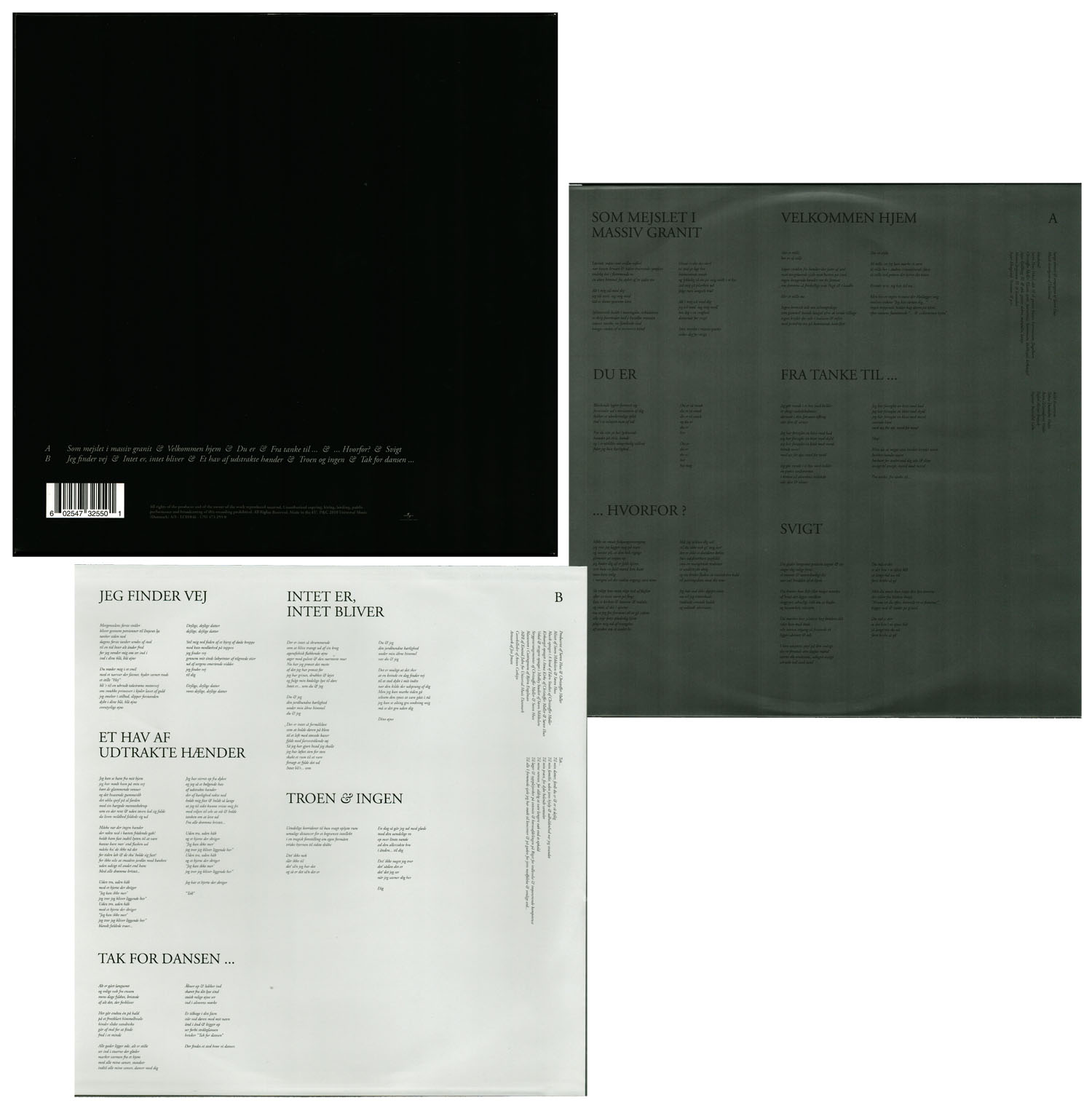 Troen Og Ingen 2010 Danish Universal Music label 11track LP