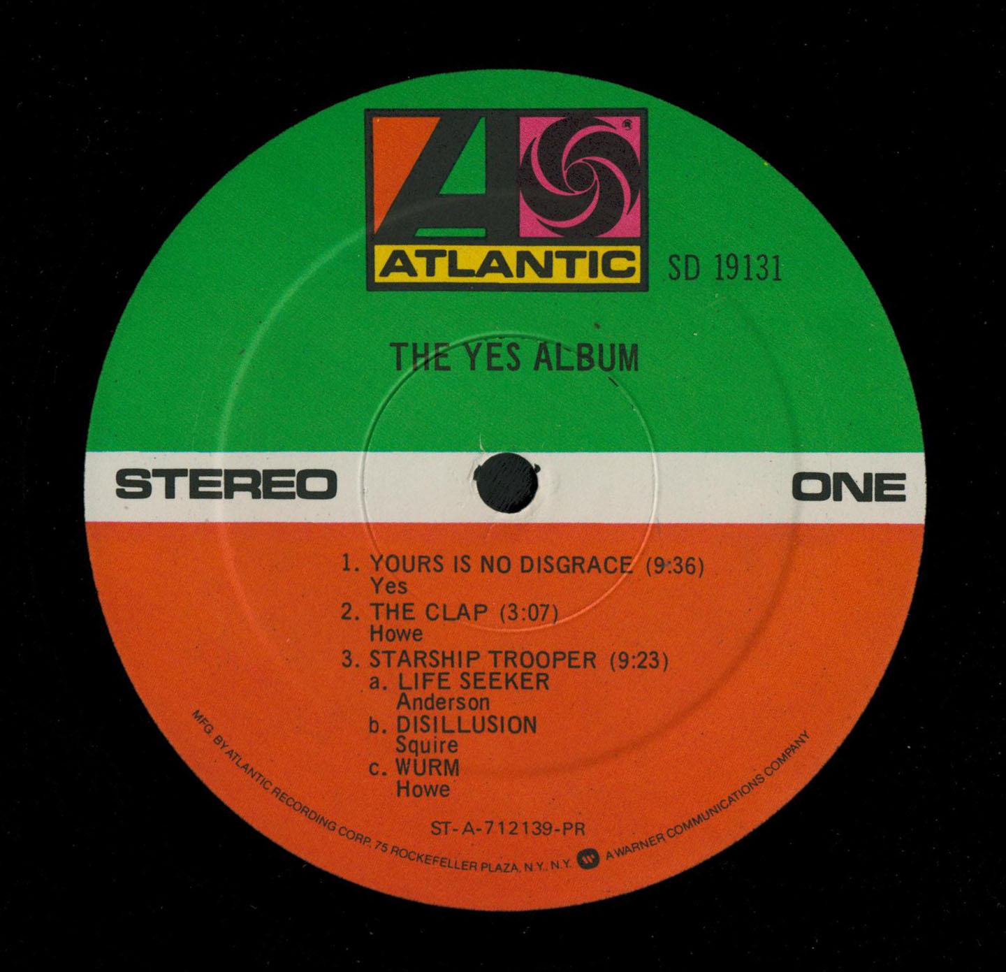 The Yes Album - Mid-to late 1970ies Atlantic label 6-track LP - All