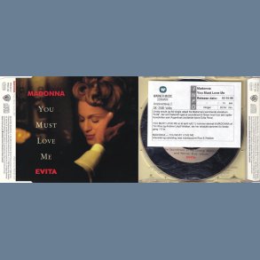 You Must Love Me - 1996 - German - Warner Bros. label  1 track CD single  Promo incl. info sticker
