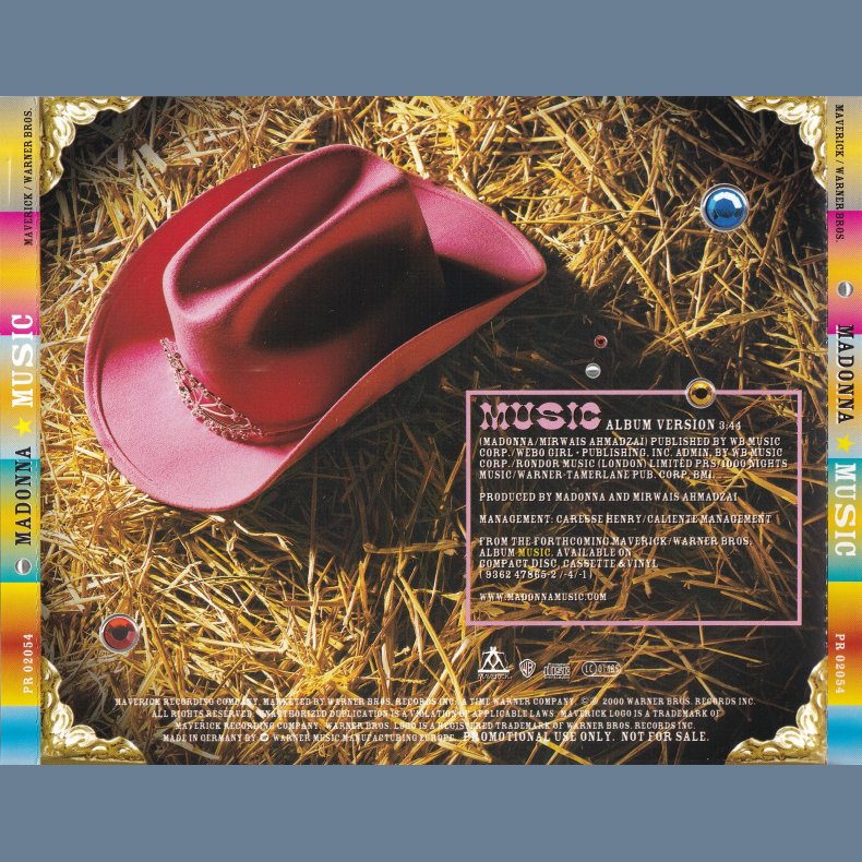 Music - 2000 German Maverick/Warner Bros. label 1-track Promotional Issue CD