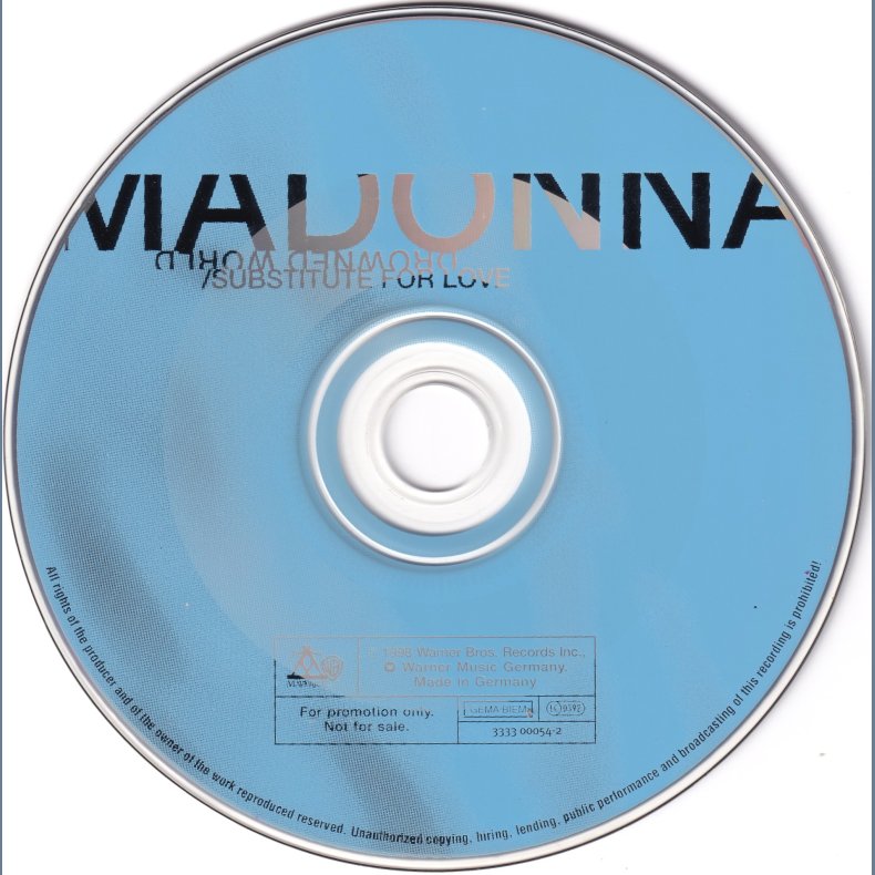 Drowned World/Substitute For Love - 1998 - German - Maverick/Warner Bros. label - 1 track Promo