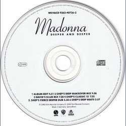 Deeper And Deeper - 1992 - German - Maverick/Warner Bros. label - 6 tracks Maxi CD
