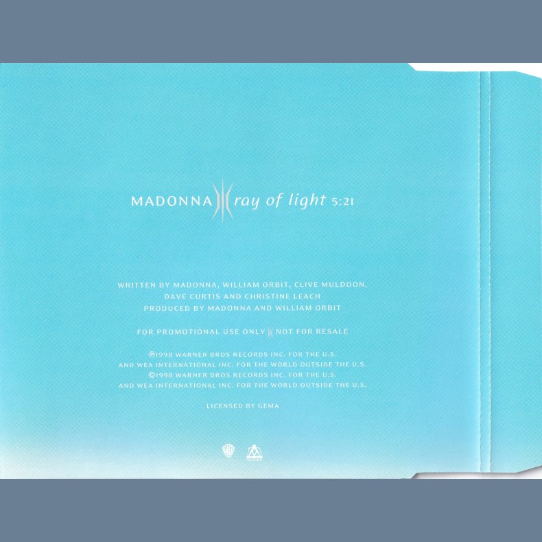 Ray Of Light - 1998 German Maverick/Warner Bros. label 1 track Promotional Issue CD