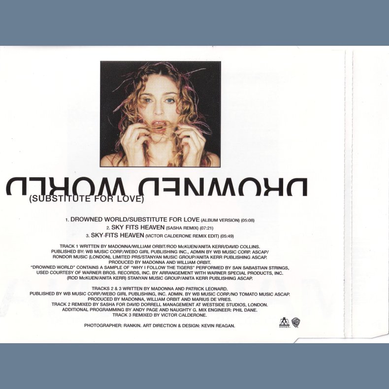Drowned World/Substitute For Love - 1998 - German - Maverick/Warner Bros. label - 3 tracks Maxi CD 2