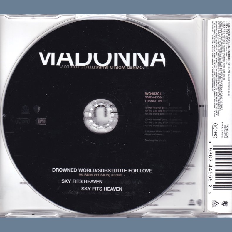 Drowned World/Substitute For Love - 1998 - German - Maverick/Warner Bros. label - 3 tracks Maxi CD 2