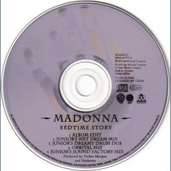 Bedtime Story - 1995 - German - Maverick/Warner Bros. label - 5 tracks Maxi CD