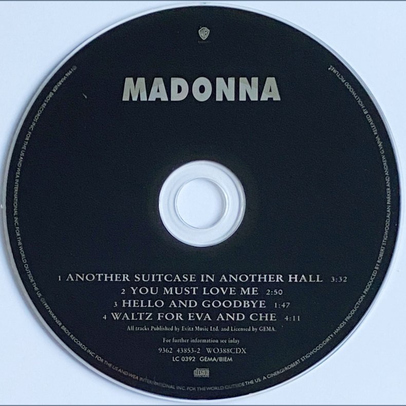 Another Suitcase In Another Hall - 1997 - UK - Warner Bros. label  4 tracks CD Ltd. Edit. Postcards