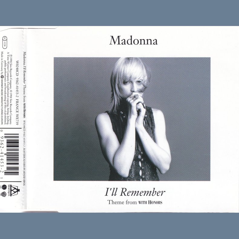 I'll Remember - 1994 - German - Maverick/Warner Bros. label - 4 tracks Maxi CD