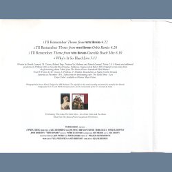 I'll Remember - 1994 - German - Maverick/Warner Bros. label - 4 tracks Maxi CD