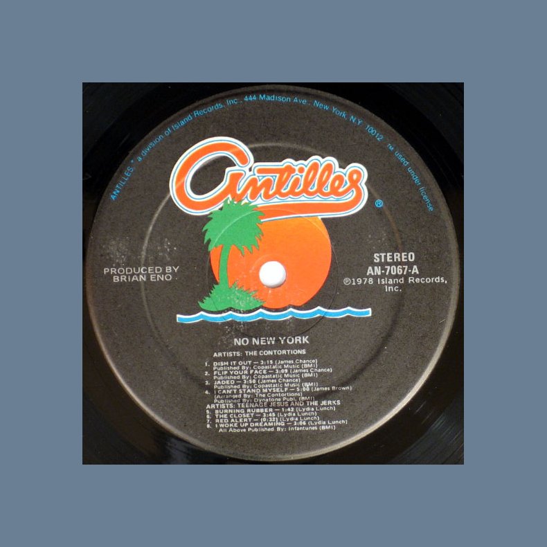 No New York - Original 1978 US Antilles label 16-track LP