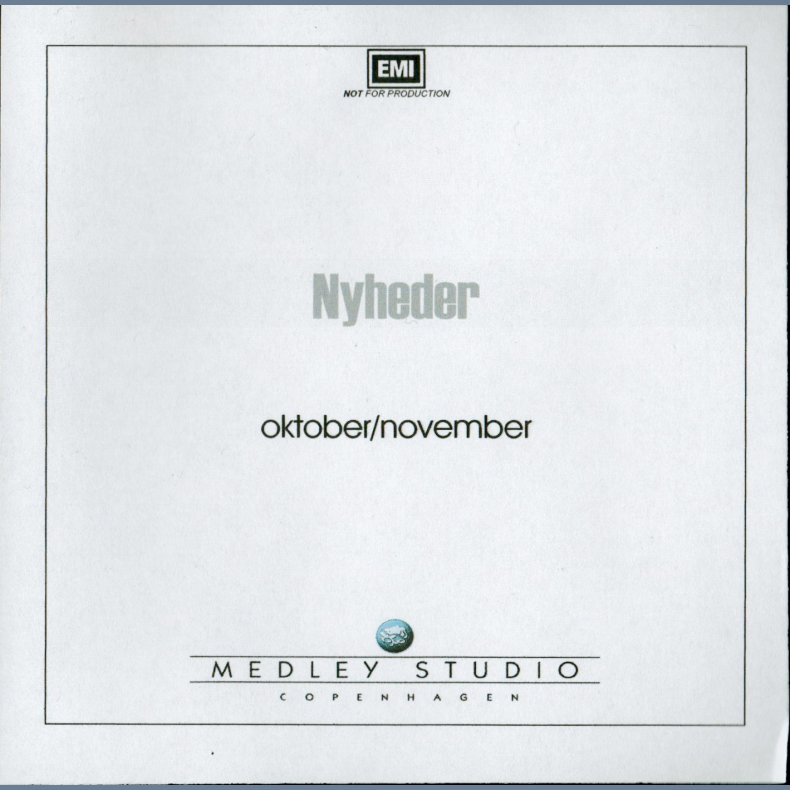 P "EMI Nyheder - Oktober/November 2004" - 2004 Danish EMI Medley Studio 19-track CD Acetate