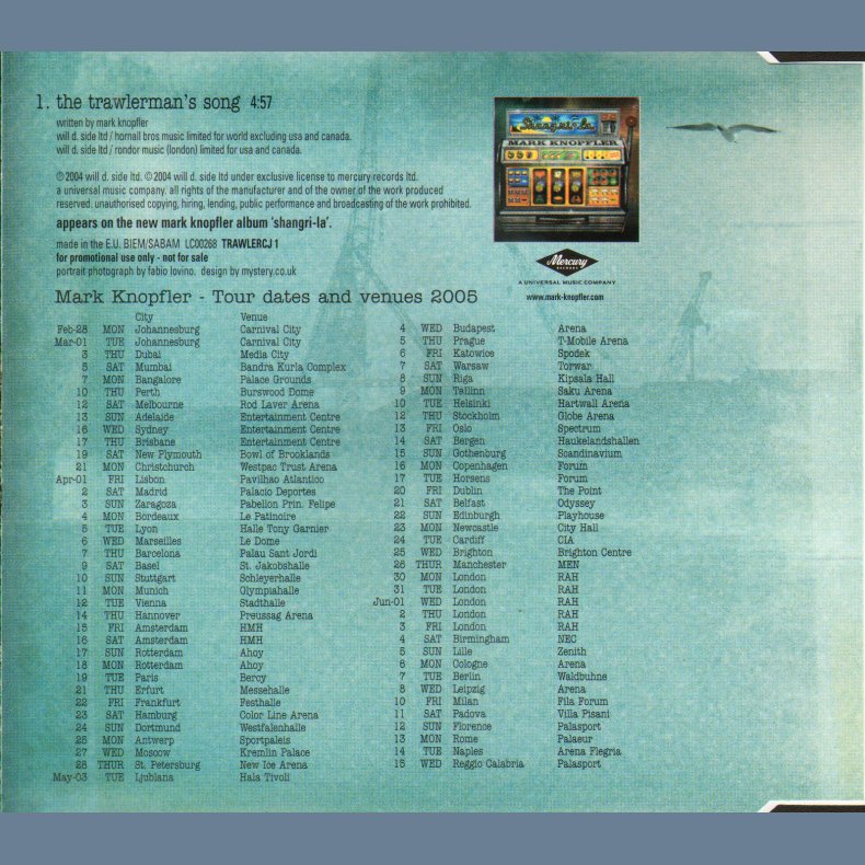 The Trawlerman's Song - UK 1-track Promotional Issue CD