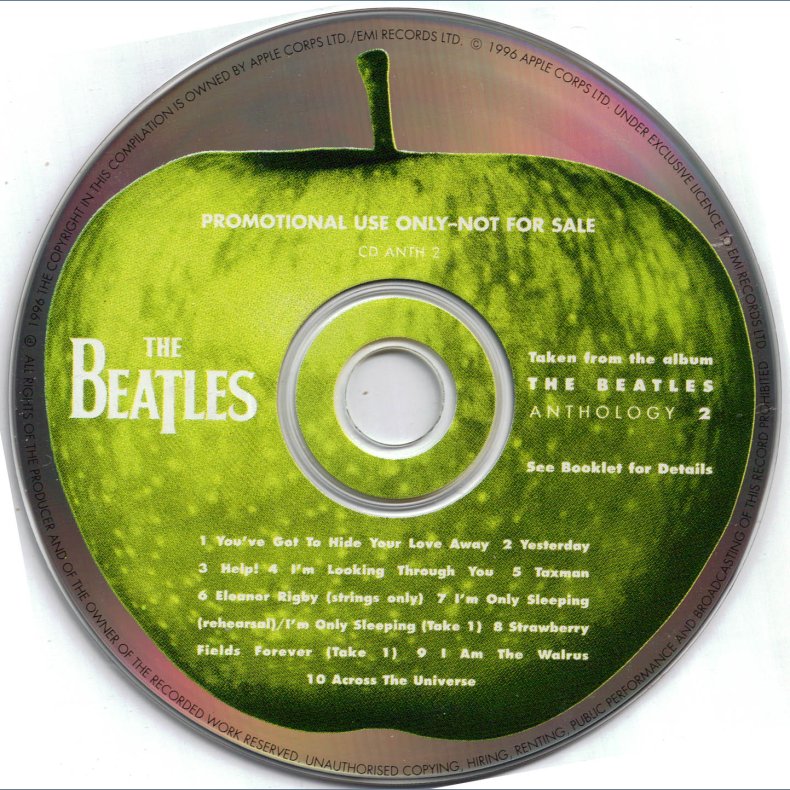 Anthology 2 - 1996 European Apple label 10-track Promotional Issue CD Sampler