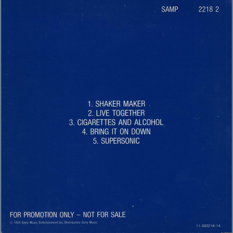 Definitely Maybe - Austrian 5-track Promotional Only Issue Sampler