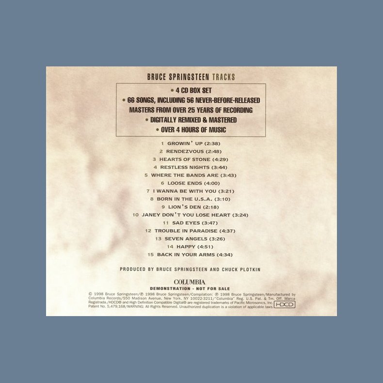 Tracks Sampler -  1999 US Columbia label High Definition Promotional Issue 15-track CD Sampler 