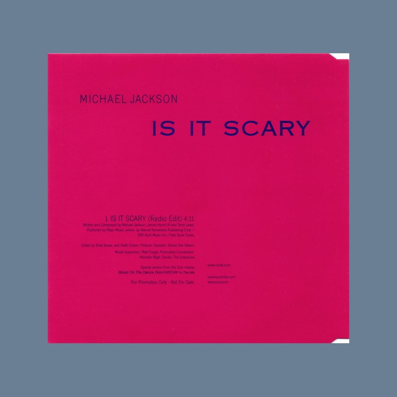 Is It Scary - rare 1997 Dutch pressed 1-track Promotional Issue CD