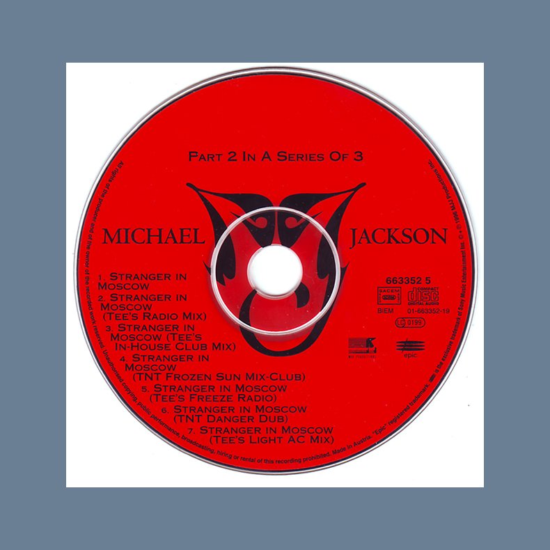 Stranger In Moscow pt. 2 - 1996 Austrian pressed 7-track CD Single