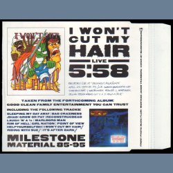 I won't cut my hair - Live - 1995 Dutch pressed EMI-Medley label 1-track Promotional Issue CD