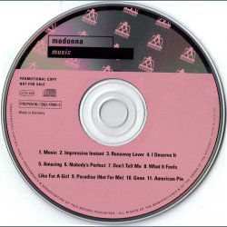 Music - 2000 German Maverick/Warner Bros. label Promo CD 11 tracks