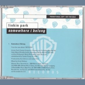 Somewhere I Belong - 2003 German Warner Bros label 1-track promotional Issue CD