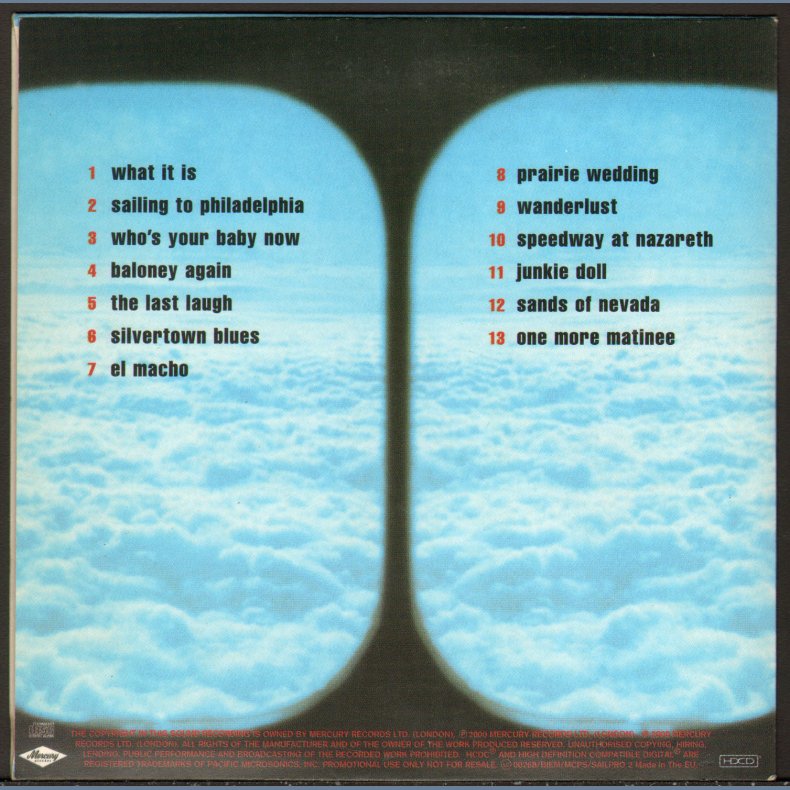 Sailing To Philadelphia - Full Album promotional Issue CD