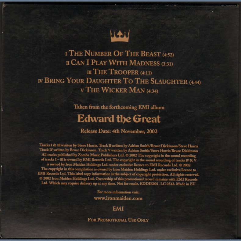 Edward The Great - The Greatest Hits - Dutch Printed 5-track Promotional Issue Only CD Sampler