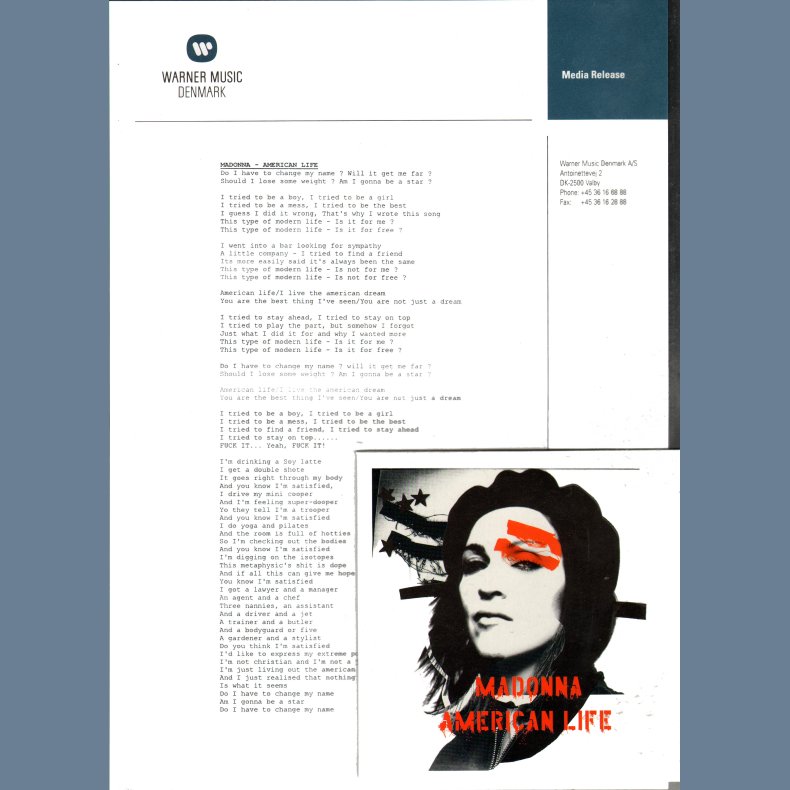 American Life - with 1 page company info