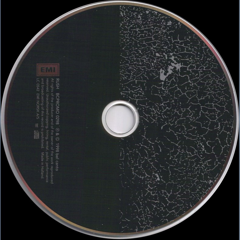 Rush - 1998  Dutch Pressed EMI label 13-track Promotional Issue CD