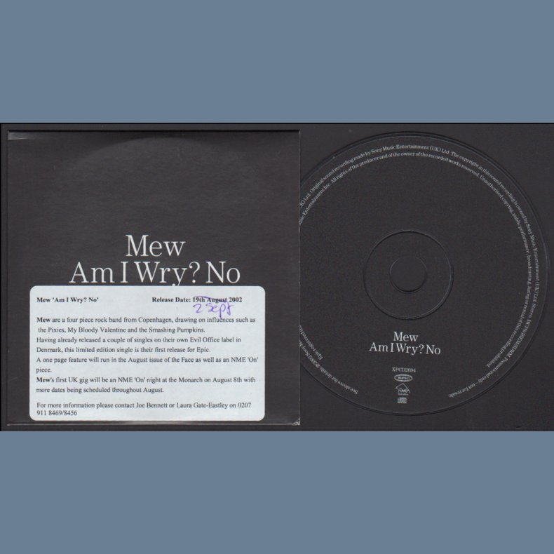 Am i Wry? No - Original 2002 UK Epic label 2-track Promotional Issuel CD 