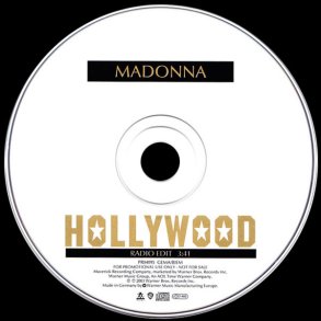 Hollywood (Radio Edit) - 2003 German Maverick/Warner Bros. label 1-track Promotional Issue CD
