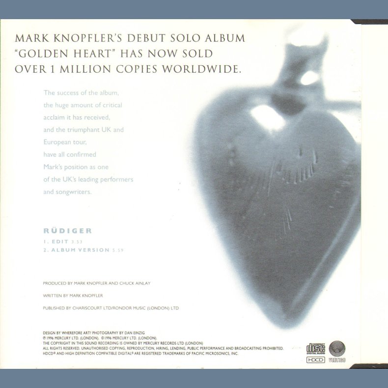 R&uuml;diger - 2-track Promotional Issue CD