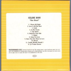 One Heart - 2003  European Epic label Promotional Issue 12-track CD Acetate