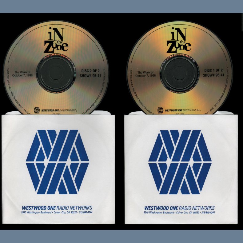 In The Zone - original 1996 US West Wood One 13-track promotional issue only 2CD radio show