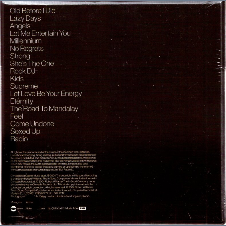 Greatest Hits - 2004 Dutch Chrysalis label promotional issue 19CD box