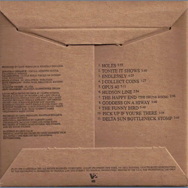 Deserter's Songs - 1998 US V2 label 11-track promotional issue CD 