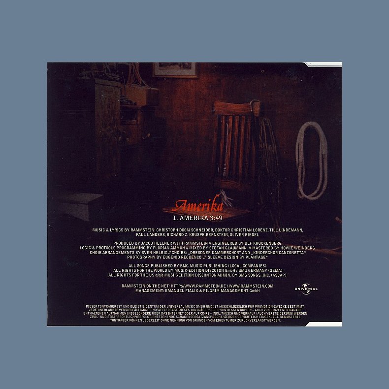 Amerika - 2004 German Universal label 1-track promotional issue CD