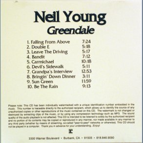 Greendale - Authentic 2003 US Reprise label 10-track Full Album CD Acetate