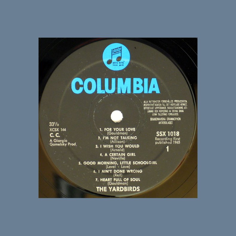 The Yardbirds -  Stage/Stool Picture Sleeve