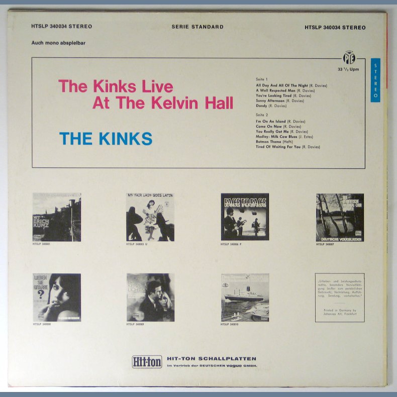 The Kinks Live At Kelvin Hall