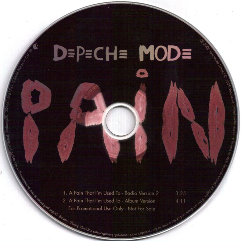 A Pain That I'm Used To CD2 - 2005 UK 2-track Radio Promotional Issue CD.