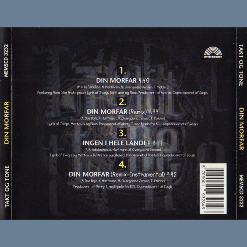 Din Morfar - 1997 Metronome label 4-track CD Single