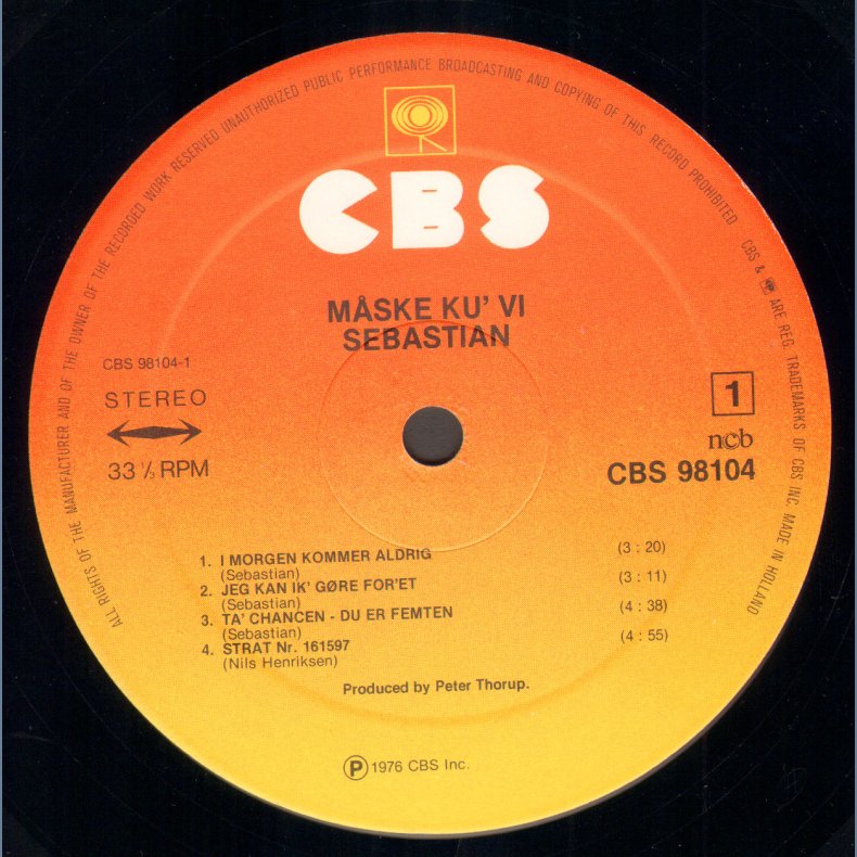 Mske ku' vi - late 1970ies Issue - Glossy Sunburst Labels