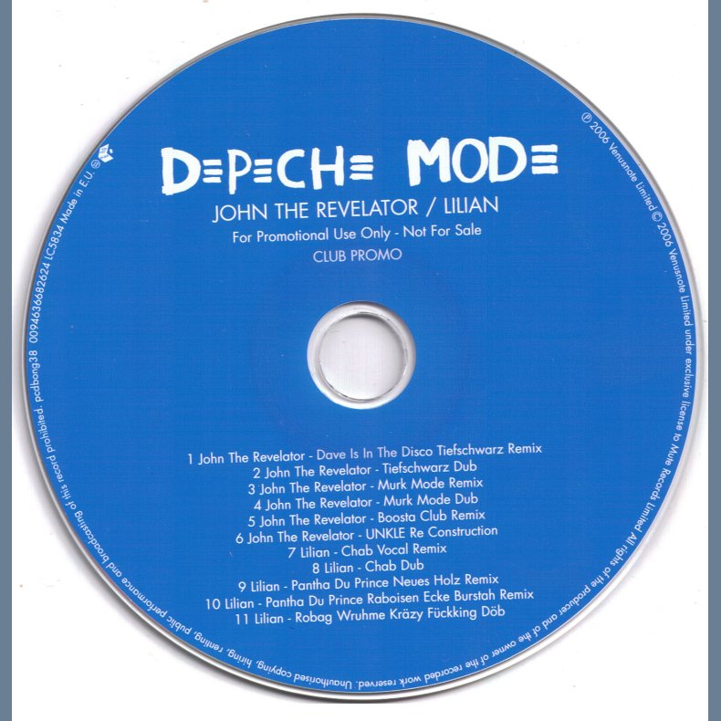 John The Revelator &amp; Lillian - 2006 UK Mute label Promotional Issue 11-track Club CD