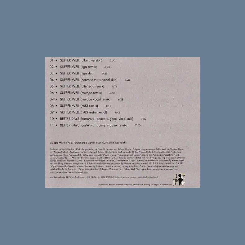 Suffer Well - Club Promo - Original 2006 UK Mute label 11-track Promotional Issue CD