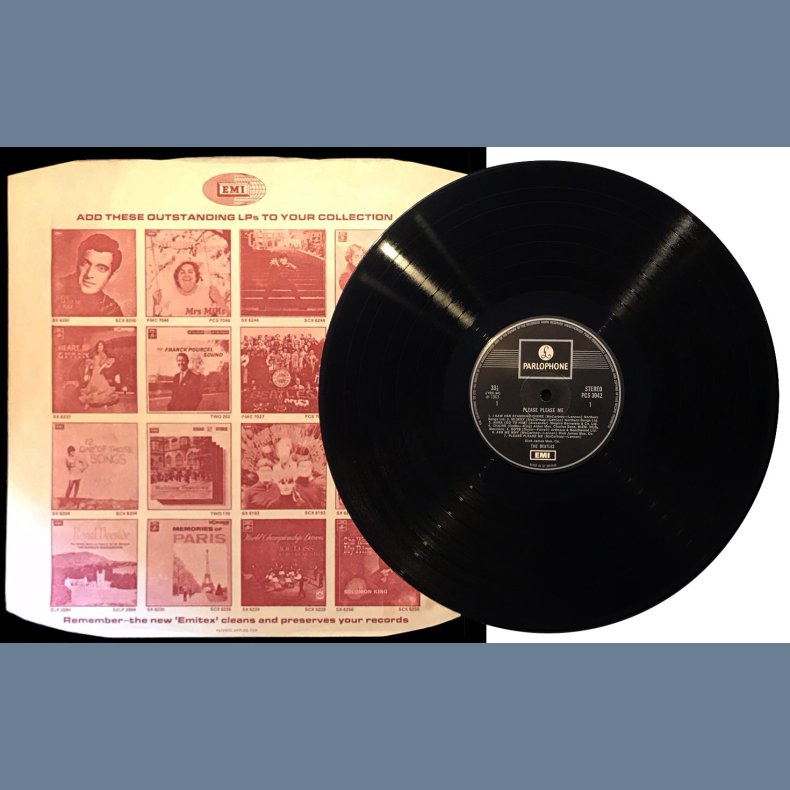 Please Please Me - 1969 UK Parlophone 14-track LP - One Box labels