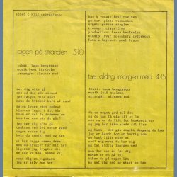 Pigen P Stranden b/w Tl Aldrig Imorgen Med