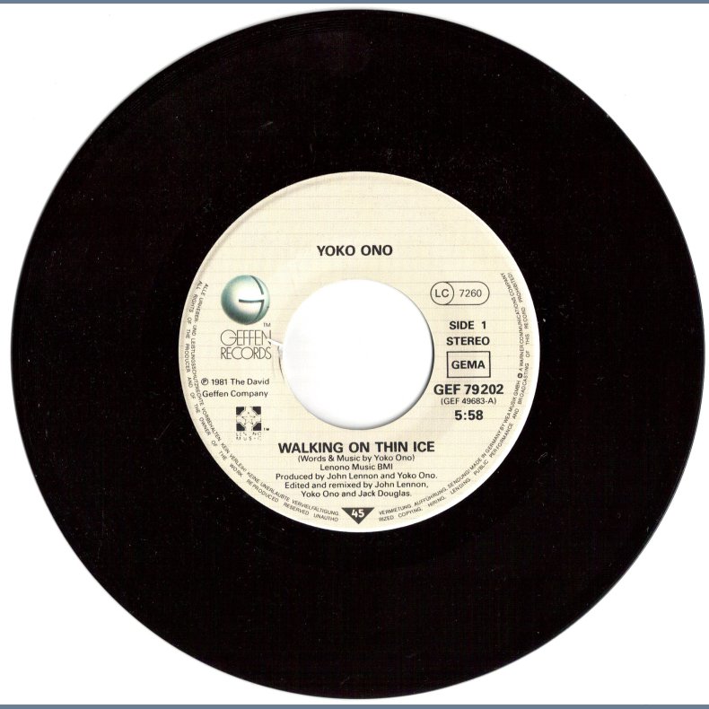 Walking On Thin Ice b/w It Happened 