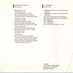 Walking On Thin Ice b/w. It Happened 