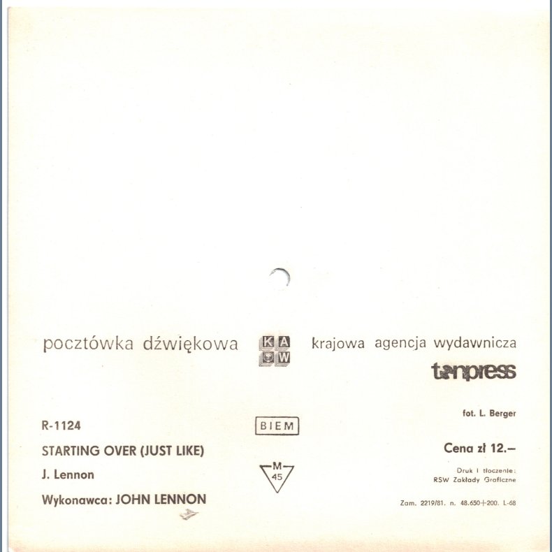 Starting Over (Just Like)